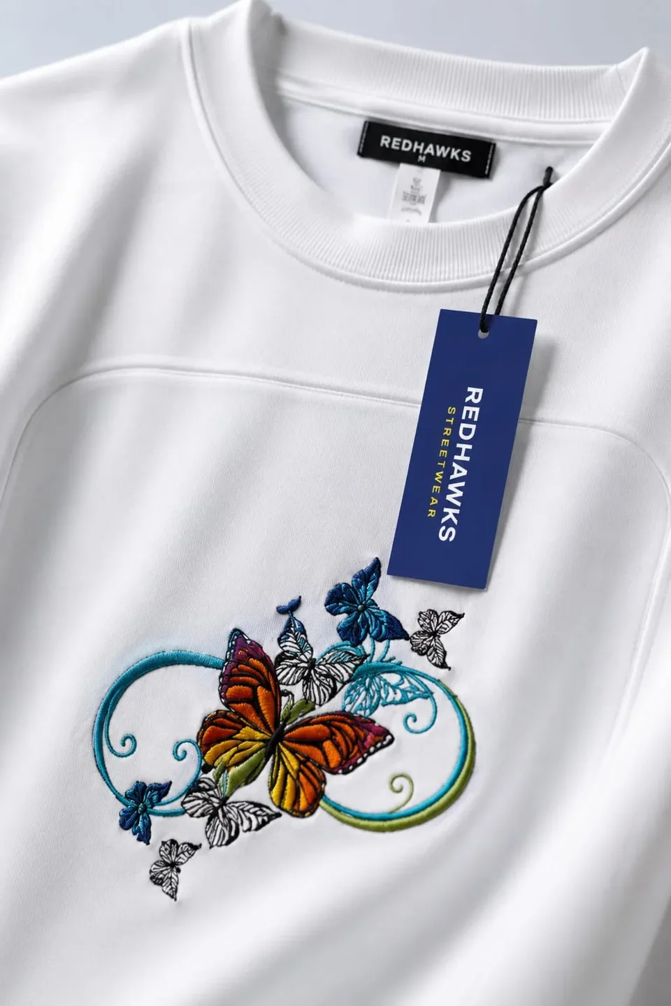 Infinite Butterflies Embroidered oversized Tee