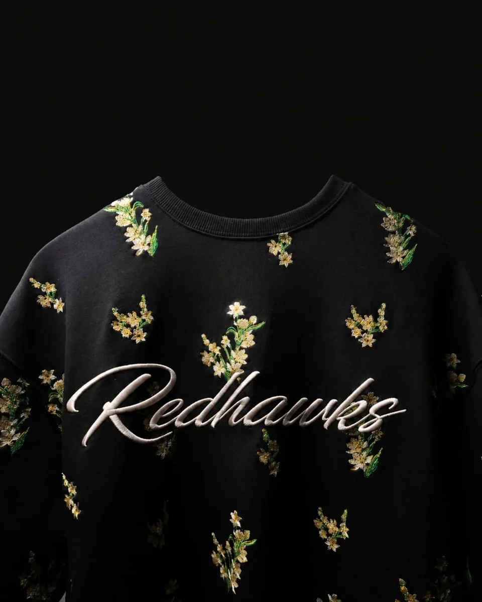 Black Orchid Embroidery Relax Fit Tee 